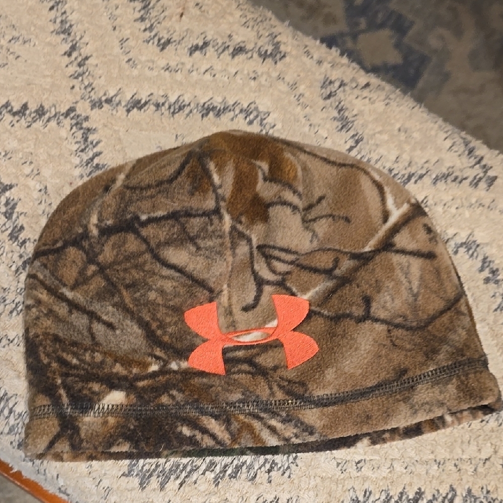 Under Armour Women's Camo Beanie - Brown and Pink